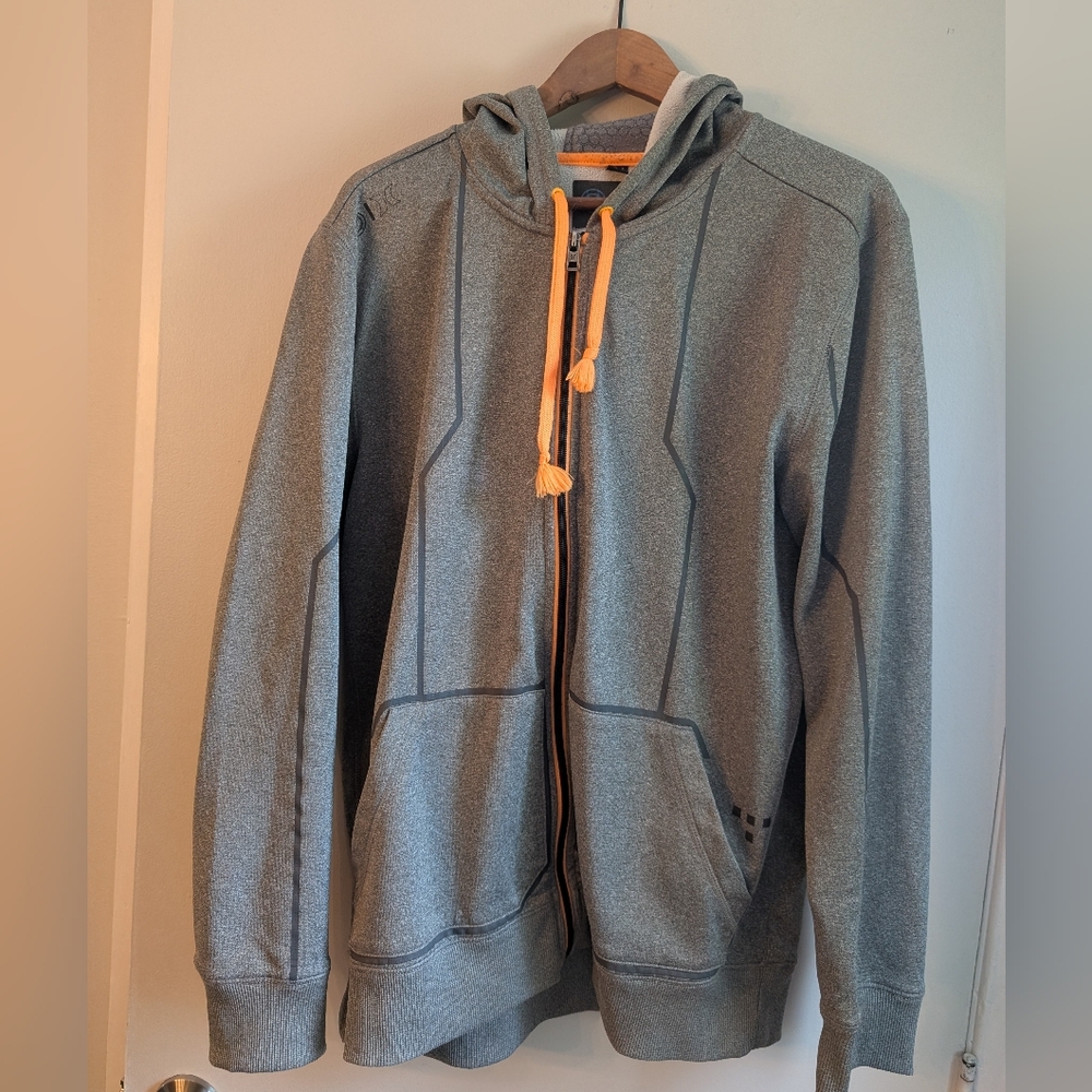 Hurley Gray Jacket with Orange Trim